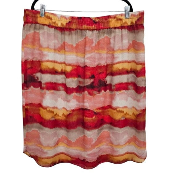 Jones   Co Multicolor Skirt Women's Size 22W Lined - Picture 5 of 9